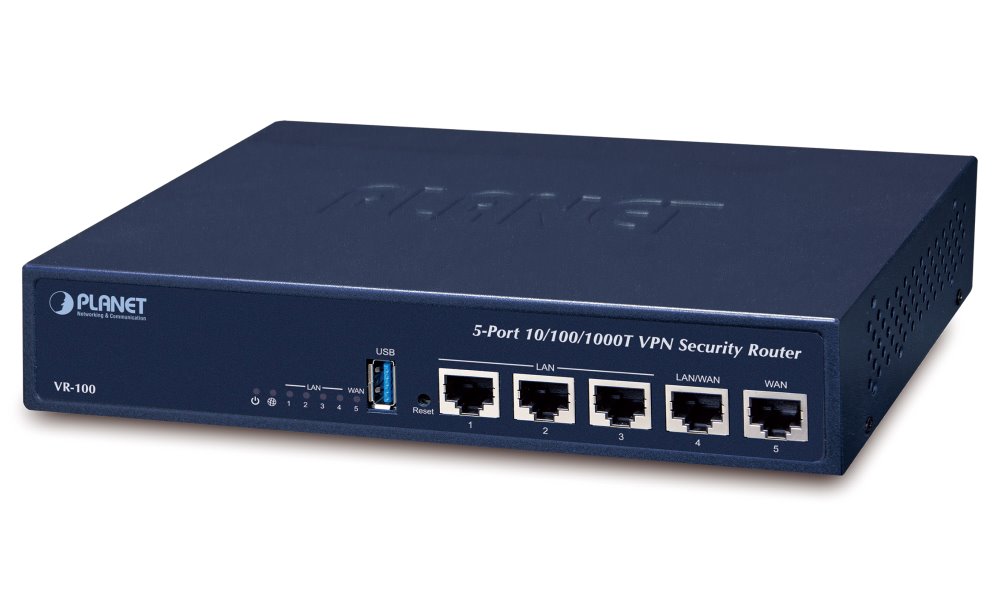 PLANET VR-100 VPN router, 5x 1000Base-T