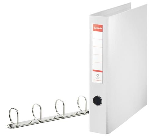 Plast. kroužk. pořadač Esselte VIVIDA, 4DR/40mm, hřbet 60 mm, bílá 82400