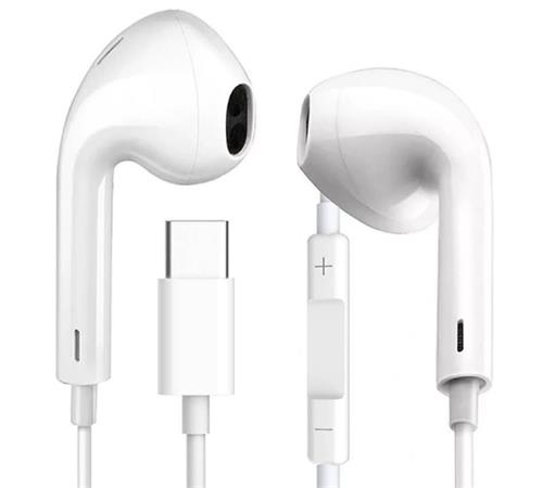PLATINET FIESTA EARPHONES WITH MIC USB-C WHITE FISEMW10