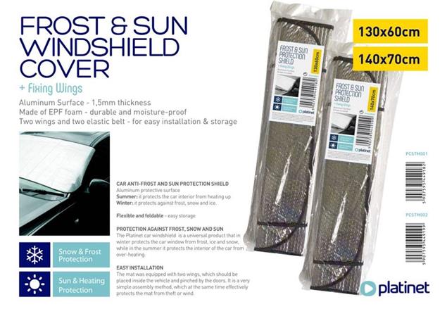 PLATINET ochranná fólie na sklo proti mrazu a slunci 140 x 70 cm