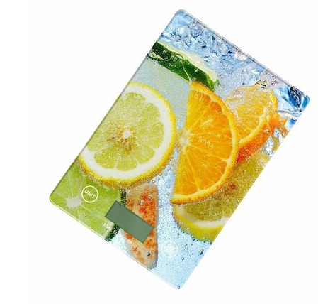 PLATINET Omega kuchyňská váha - LCD displej, 5 KG, vzor Citrus OBSKWC