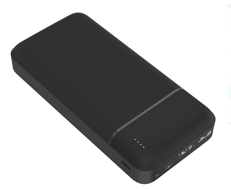 PLATINET POWER BANK 20000mAh Polymer ABS Texture Black PMPB20W706B