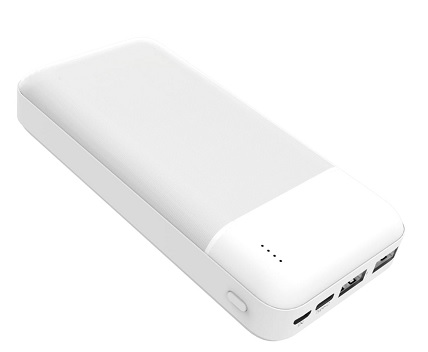 PLATINET POWER BANK 20000mAh Polymer ABS Texture White PMPB20W706W