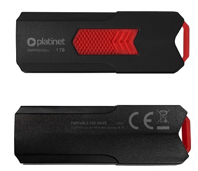 PLATINET přenosný SSD disk USB 3.2 R/W UP TO 400MB/s 1TB černá PMFPPD1024+