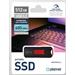 PLATINET přenosný SSD disk USB 3.2 R/W UP TO 400MB/s 512GB černá PMFPPD512+