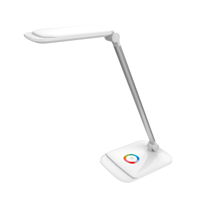 Platinet stolní LED lampa 18W stmívatelná, dotykové ovládání, USB port, bílá PLADLL60BL