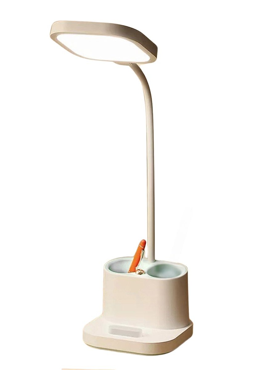 Platinet stolní LED lampa 5W, integrovaná baterie 2400mAh, USB port, bílá PLADLL008BL