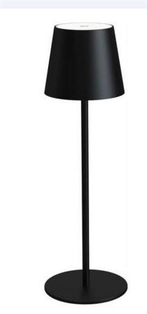 PLATINET TABLE RESTAURANT LAMP WATERPROOF IP44 REGULATION RECHARGABLE BLACK PTL44B