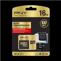 PNY Class 10 MicroSD HC elite performance Class 10 / UHS-1 + SD adapter 100MB/s 16GB SDU16G10ELIPER-EF