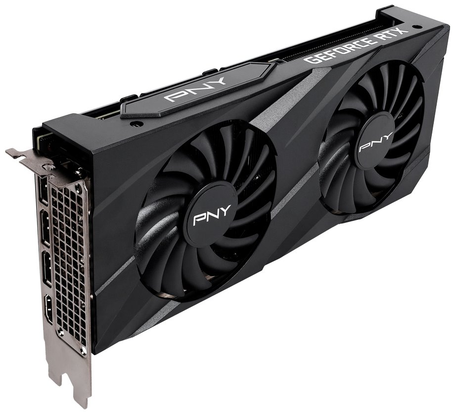 PNY GeForce RTX 3060 Ti 8GB VERTO Dual Fan LHR / 8GB GDDR6 / PCI-E / 3x DP / HDMI VCG3060T8LDFBPB1