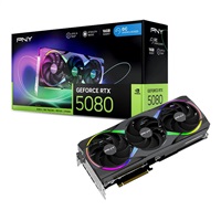 PNY VGA Nvidia GeForce RTX 5080 16GB ARGB OC Triple Fan, RTX 5080 OC, 16GB GDDR7, 3xDP, 1xHDMI VCG508016TFXXPB1-O