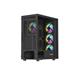 Počítačová skříň Genesis DIAXID 605 ARGB. MIDI. USB-C. černá/Midi Tower/Transpar./Černá NPC-2172