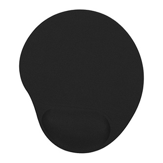 Podložka pod myš, ergonomická, gélová, čierna, Powerton WPEPE4-B