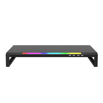 Podstavec pod monitor, DZ-01, 4x USB Hub 2.0, čierny, plast, 20 kg nosnosť, Marvo