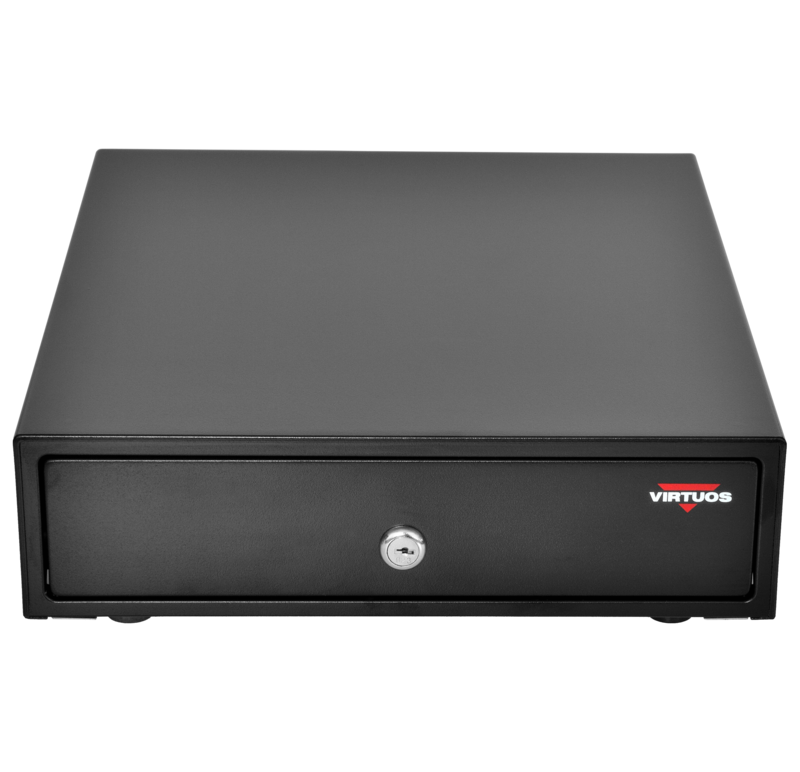 Pokladní zásuvka mikro EK-300C - s kabelem, pořadač 3/4, 9-24V, černá EKN0111