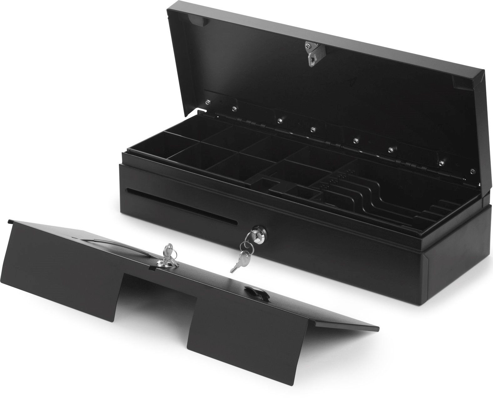 Pokladničná zásuvka Capture 460 mm flip top 6B/8C, černá CA-CF460-680