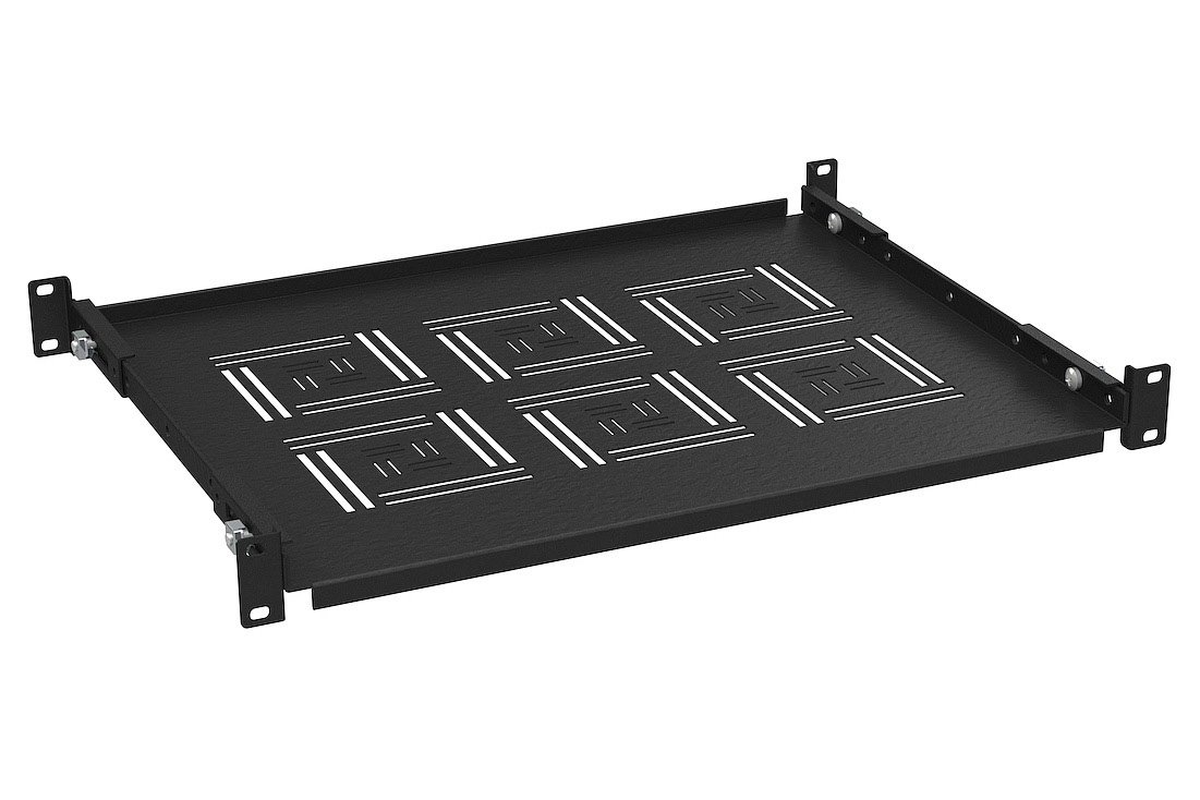 Police 19" 1U 350mm pevná BK úchyt na před.a zad. UP-13-B