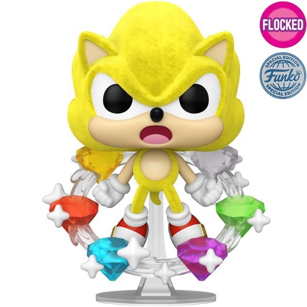 POP! Games: Super Sonic with Emeralds (Sonic The Hedgehog) Special Edition (Flocked) POP-1059