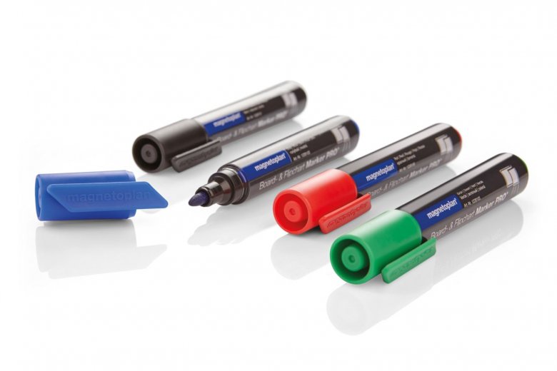 Popisovač Magnetoplan na bílé tabule nebo flipchart papír, barvy sada, 4ks
