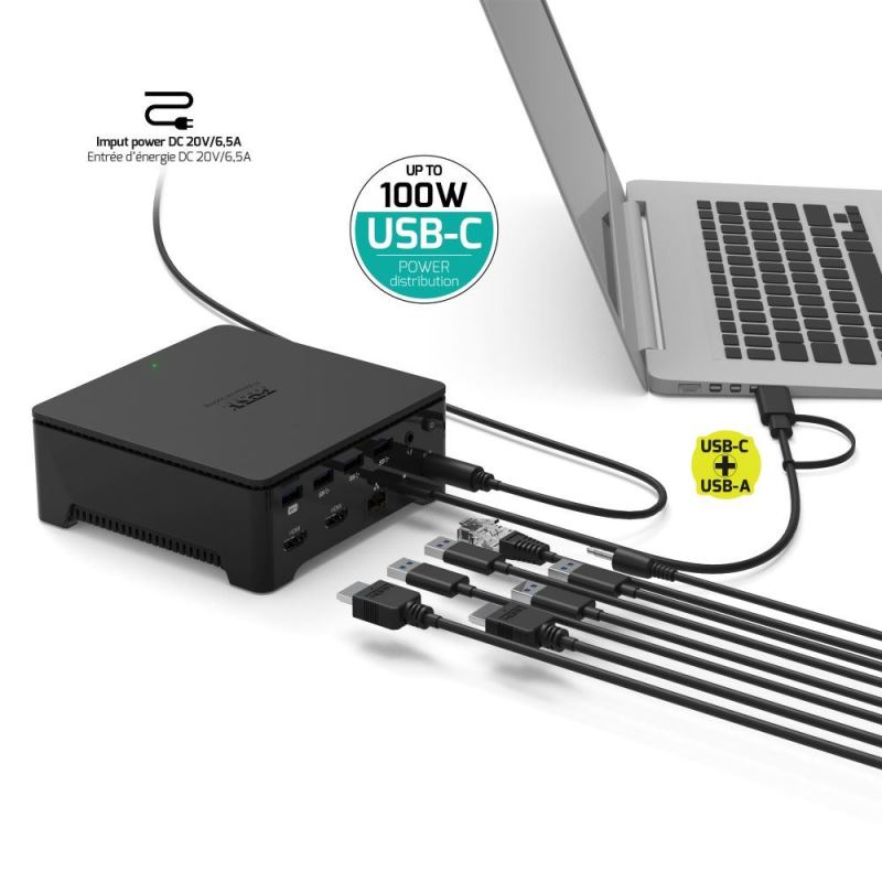 PORT CONNECT Dokovací stanice 100W 8v1 USB-C 901908-W-EU