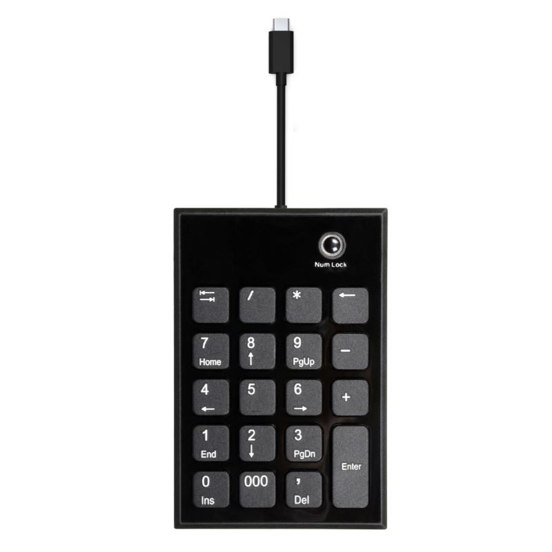 PORT CONNECT USB KEYPAD Dual USB-C & USB-A numerická klávesnice, černá 3567049008017