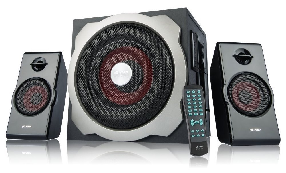 POŠKOZENÝ OBAL - FENDA F&D repro A530U/ 2.1/ 52W/ černé/ USB/SD přehrávání/ dálkové ovládání REPFEN1005V