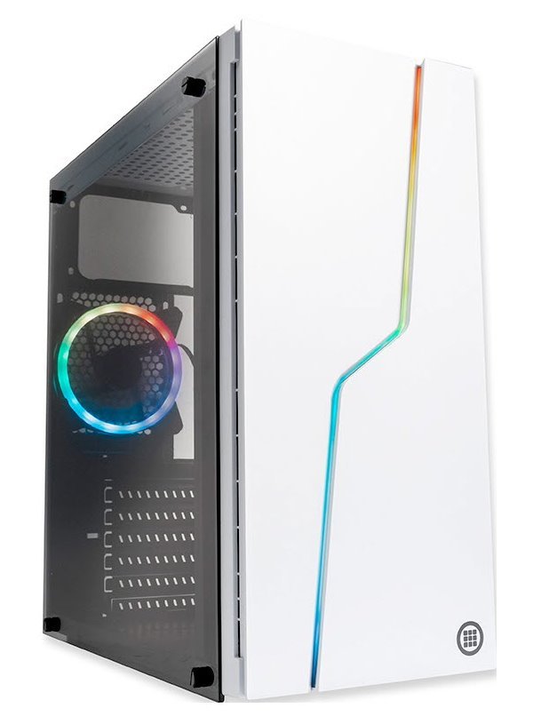 POŠKOZENÝ OBAL - MICRONICS skříň L1 WHITE/ bez zdroje/ ATX/ 1x USB3.0/ 2x USB2.0/ 120mm ARGB fan/ temperovan CASMCR0015V