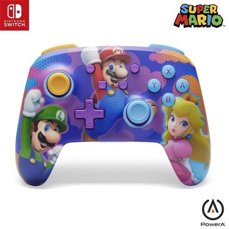 PowerA Vylepšený bezdrátový ovladač pro Nintendo - Super Mario Color Splash Heroes NSGP0287-01