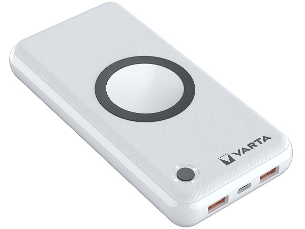 Powerbanka VARTA 57909 20000mAh USB-C PD vstup a výstup, bezdrátové nabíjení Qi PWRB-VQI20-57909