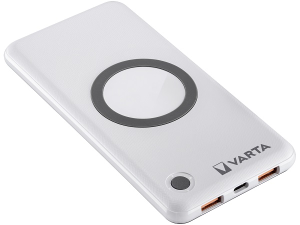 Powerbanka VARTA 57913 10000mAh USB-C PD vstup a výstup, bezdrátové nabíjení Qi PWRB-VQI10-57913