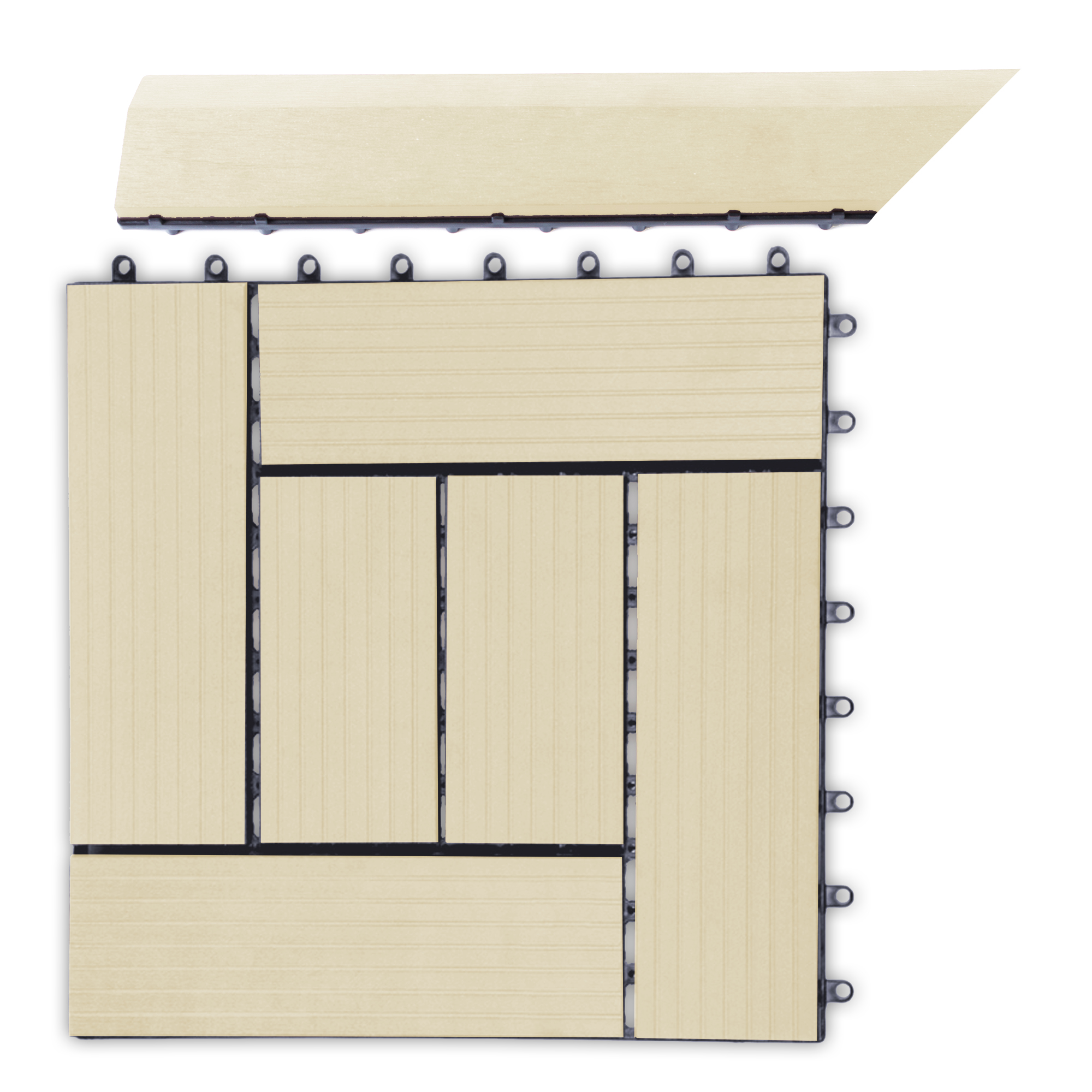 Prechodová lišta G21 pro WPC dlaždice Cumaru, 38,5x7,5 cm rohová (levá) PRL1LL