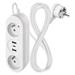 Predlžovací kábel 1,4 m / 2 zásuvky+2×USB-A+1×USB-C / s vypínačom / biely / PVC / 1,5 mm2 8592920141144