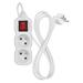 Predlžovací kábel 1,4 m / 2 zásuvky / s vypínačom / biely / PVC / 1 mm2 8592920140369
