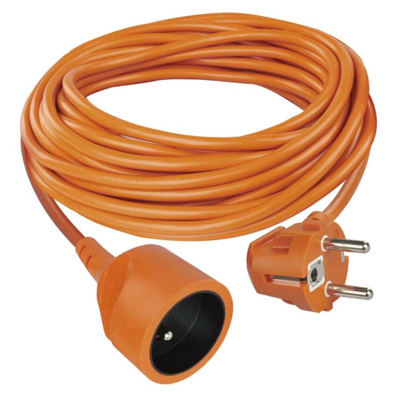 Predlžovací kábel 10 m / 1 zásuvka / oranžový / PVC / 250 V / 1,5 mm2 8592920154434