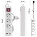 Predlžovací kábel 2 m / 3 zásuvky / s vypínačom / biely / 1×USB-A + 1×USB-C / 1,5 mm2 8592920132845