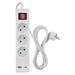 Predlžovací kábel 2 m / 3 zásuvky / s vypínačom / biely / 1×USB-A + 1×USB-C / 1,5 mm2 8592920132845
