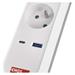 Predlžovací kábel 2 m / 3 zásuvky / s vypínačom / biely / 1×USB-A + 1×USB-C / 1,5 mm2 8592920144930