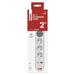 Predlžovací kábel 2 m / 3 zásuvky / s vypínačom / biely / 1×USB-A + 1×USB-C / 1,5 mm2 8592920144930