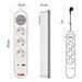Predlžovací kábel 2 m / 3 zásuvky / s vypínačom / biely / 1×USB-A + 1×USB-C / 1,5 mm2 8592920144930