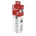 Predlžovací kábel 2 m / 3 zásuvky / s vypínačom / biely / 1×USB-A + 1×USB-C / 1,5 mm2 8592920144930