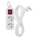 Predlžovací kábel 3 m / 2 zásuvky / s vypínačom / biely / PVC / 1 mm2 8592920140420