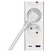 Predlžovací kábel 3 m / 5 zásuvky / s vypínačom / bielo-sivý / 1×USB-A + 1×USB-C / 1,5 mm2 8592920144992