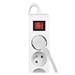Predlžovací kábel 3 m / 5 zásuvky / s vypínačom / biely / 1×USB-A + 1×USB-C / 1,5 mm2 8592920132883