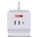 Predlžovací kábel - kocka 2 m / 2 zásuvky / biely / 2×USB-A + 1×USB-C+Qi / 1,5 mm2 8592920132807