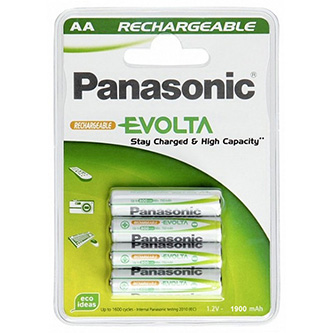 Prednabité batérie, AA, 1.2V, 1900 mAh, Panasonic, blister, 4-pack HHR-3MVE/4BC