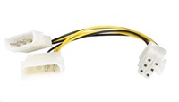PREMIUMCORD 5,25" Molex - 6pinová redukcia napájania pre grafické karty PCI-E