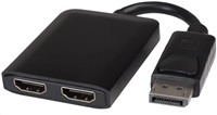 PremiumCord adaptér DisplayPort - 2x HDMI, rozšíření + zrcadlení obrazu, 4K*2K@30Hz kportad18