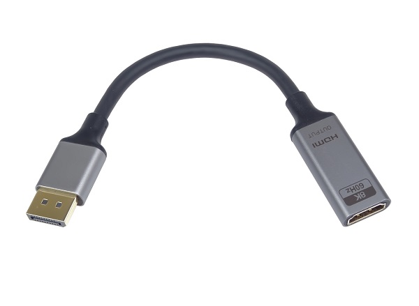 PremiumCord adaptér DisplayPort - HDMI, 8K@60Hz, 4K@144Hz Male/Female, 20cm, pozlacené konektory kportad31