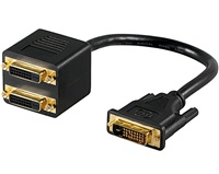 PREMIUMCORD Adapter DVI-D (24+1) male => 2x DVI-D (24+1) female kpdva-5