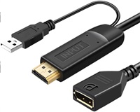 PremiumCord Adaptér HDMI 2.0 na DisplayPort 1.2 rozlišení 4K@60Hz 25cm kportad22